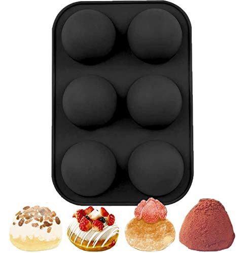 6 hole hemispherical silicone mold for making hot chocolate bomb baking mold cake jelly dome mousse healthy silicone mold