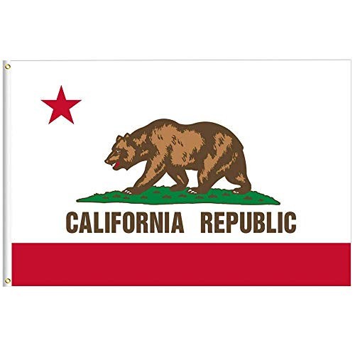 zagtag 3x5 Foot California State Flag Canvas Header and Double Stitched - CA Flags Polyester with Brass Grommets zagtag 3x5 Foot California State Flag Canvas Header and Double Stitched - CA Flags Polyester with Brass Grommets