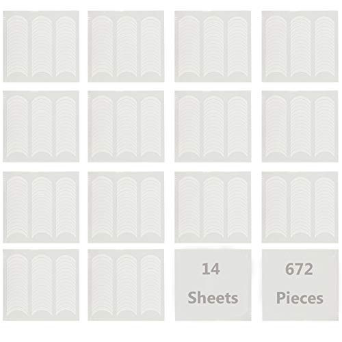 French Manicure Nail Art Stickers Bagvhandbagro 672 Pieces Self-adhesive Nail Stencils Vinyls French Tip Nail Art Guides Decals for Nail Decoration 14 Sheets French Manicure Nail Art Stickers Bagvhandbagro 672 Pieces Self-adhesive Nail Stencils Vinyls French Tip Nail Art Guides Decals for Nail Decoration 14 Sheets