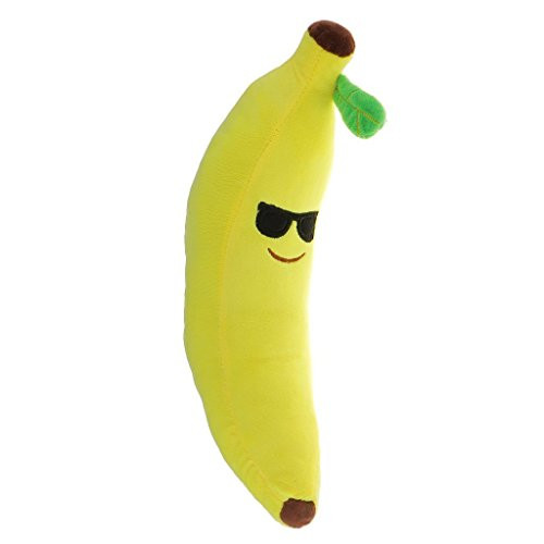 ZYAQ Banana Throw Pillow Plush Stuffed Emoji Emoticon Soft Cushion Toy Doll 45cm/17.7inch (Cool)