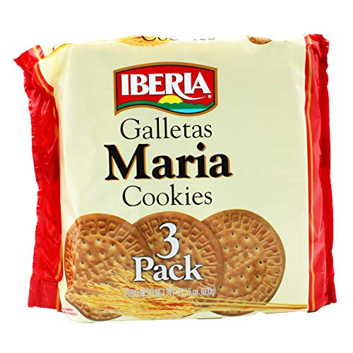 Iberia Maria Cookies 7 oz Pack of 3 No Trans Fat No Cholesterol Snack Coffee  and  Tea Cookies Ideal As An Ingredient for Desserts