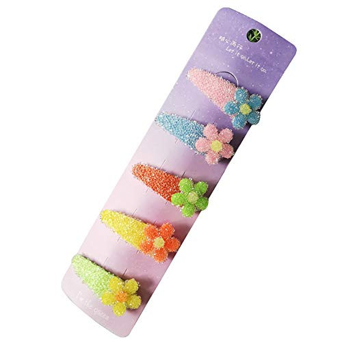 5pcs Cartoon Clips Cute Hair Clips Metal Snap Barrettes Multiple Style Little Hairpin Hair Accessories for Toddlers Kids Girls 19