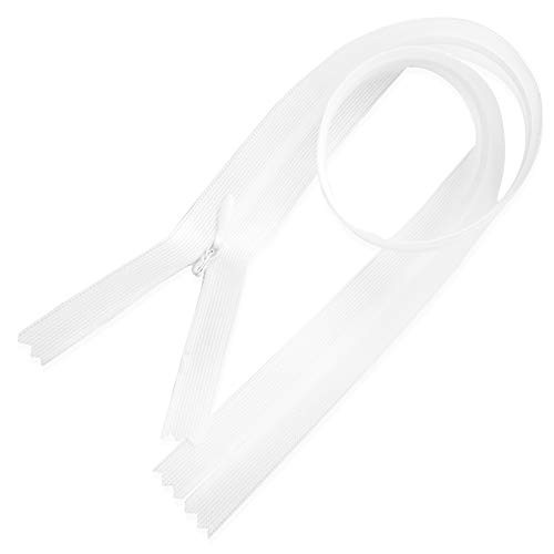 14 Invisible Nylon 14 inch White Zipper Zip for Sewing Craft