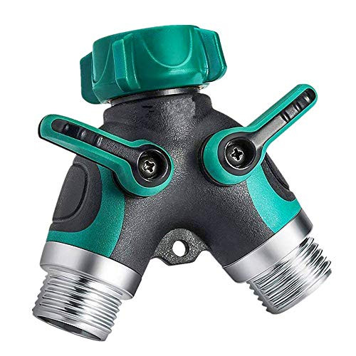 Sanpaint 34 Inch Shut Off Valve Garden Hose Y Valve Connector Hose Splitter 2 Way Valve Adapter