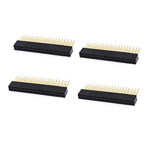 Treedix 2 x 20 Pin Stacking Header Female Pin Header Compatible with Raspberry Pi Pack of 4