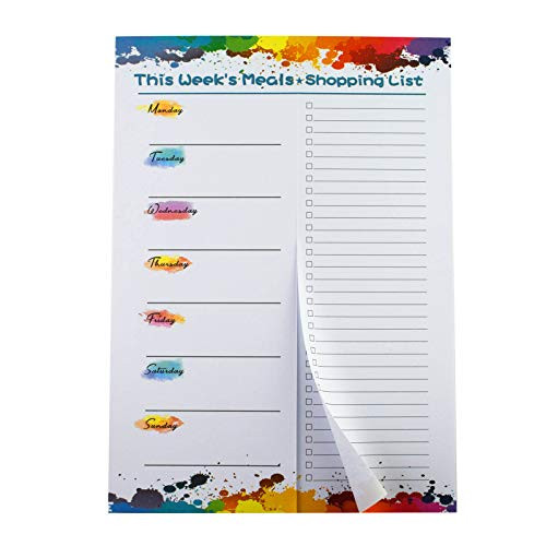 AOODOOM Magnetic Meal Planner - Weekly Meal Planning Pad and Shopping List Pad Meal Planner with Tear-Off Grocery List and Meal Planning Boards for Adults and Children