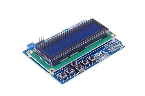 LIVISN 16x2 LCD Keypad Shield 1602 LCD Expansion Shield Board Blue Backlight 4_5-5_5V