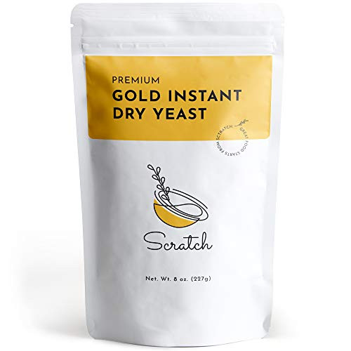 Scratch Gold Instant Dry Yeast - Rapid-rise Instant Yeast for Bread Bread Machines Fast Acting Yeast for Baking Gold 8oz