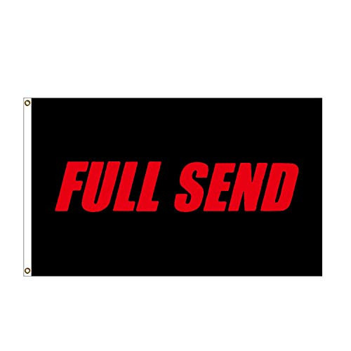 Aiyida Black Full Send Flag 3x5 Feet Nelk Nelkboys Banner for The Boys for College Dorm or Man Cave