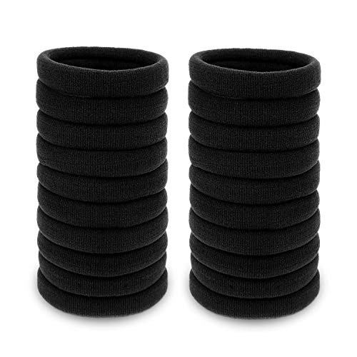 Hair Ties for Thick Hair Anezus 20 Pcs Thick Black Hair Ties Large Elastics Bulk Hair Ties Stretch Hair Bands Ponytail Holders for Thick Heavy and Curly Hair Hair Ties for Thick Hair Anezus 20 Pcs Thick Black Hair Ties Large Elastics Bulk Hair Ties Stretch Hair Bands Ponytail Holders for Thick Heavy and Curly Hair