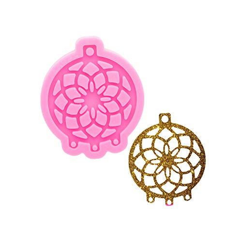 Super Glossy Resin Dream Catcher Mold Silicone Mould for DIY Craft Keychain Pendants Epoxy Resin Casting Mold Jewellery Making Silicone Molds