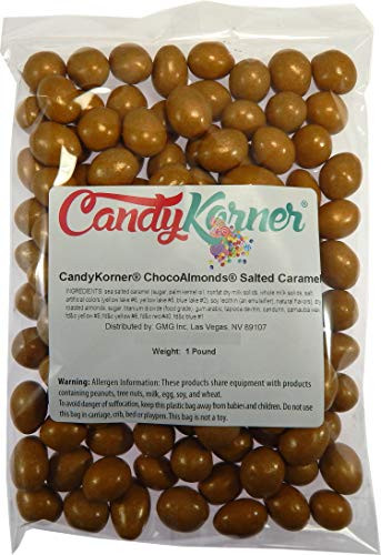 ChocoAlmonds Salted Caramel  Salted Caramel Covered Almonds In A Light Candy Shell 8 Ounce By CandyKorner