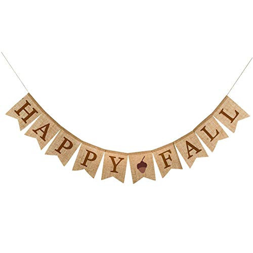 Happy Fall Burlap Banner Fall Decor for Home Banner Garland with Acorn Sign Autumn Party Decorations Thanksgiving Fall Harvest Decor for Mantle Fireplace Wall Fall Decorations for Home Happy Fall Burlap Banner Fall Decor for Home Banner Garland with Acorn Sign Autumn Party Decorations Thanksgiving Fall Harvest Decor for Mantle Fireplace Wall Fall Decorations for Home
