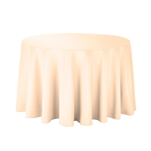 LinenTablecloth Round Polyester Tablecloth, 108-Inch, Cantaloupe