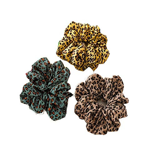 3Pcs Hair Bands print leopard Elastic Hair Ties Hair Ropes Ponytail Holder for Women Hair ties Elastics Scrunchies Hair Bands Ties Ponytail Holders Headband Scrunchies Hair Accessories for HairTies