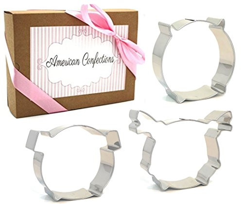 TSUM TSUM Monsters Inc Cookie Cutter with Matching Cookie Stencils - American Confections - Sulli, Mike, Boo - Set of 6