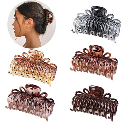 Big Hair Claw Clips 4 Inch Nonslip Large Claw Clip for Women and Girls Thin Hair Strong Hold Hair Clips for Thick Hair 5 Color Available 5 Packs Big Hair Claw Clips 4 Inch Nonslip Large Claw Clip for Women and Girls Thin Hair Strong Hold Hair Clips for Thick Hair 5 Color Available 5 Packs