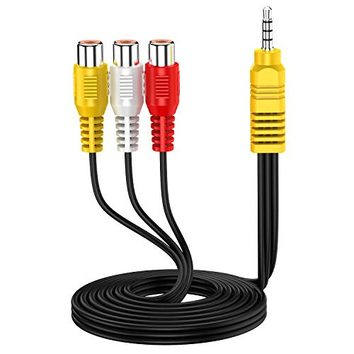 Video AV Component Adapter Cable Replacement for TCL TV 3 RCA to AV Input Adapter -1M3_3ft