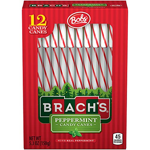 Brachs Red  and  White Mint Canes 5_3 Oz