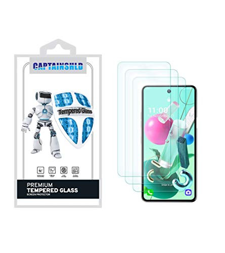 3 Pack CaptainShld for LG K92 5G Tempered Glass Screen Protector Anti Scratch 9H Hardness Bubble Free