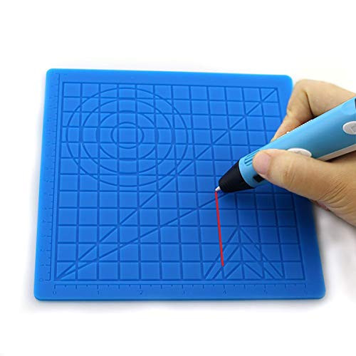 3D Printing Pen Silicone Design Mat 3D Pens Drawing Tools?with 2 Silicone Finger Caps 3D Pen Drawing Multi Templates Mat for Beginners and Children