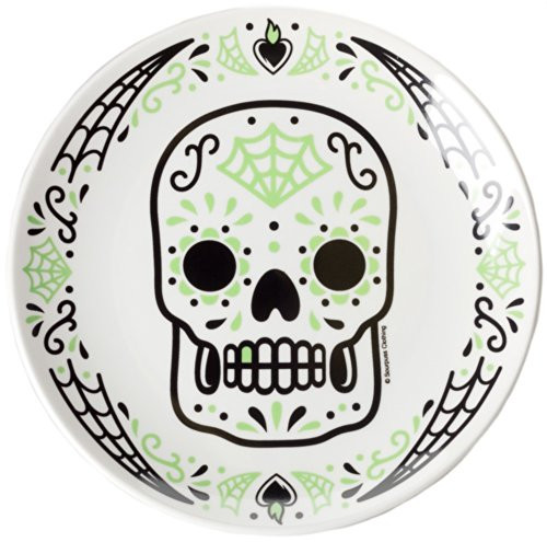 Green Sugar Skull Plate from Sourpuss
