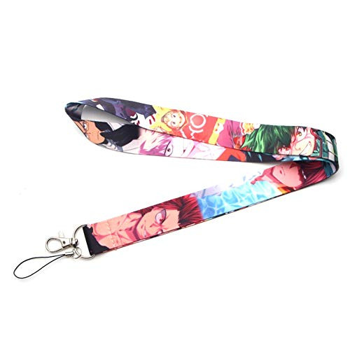 Premium Anime Lanyard My Hero Academia Themed - Hook  and  Phone String - Keychains or ID Badge Holders