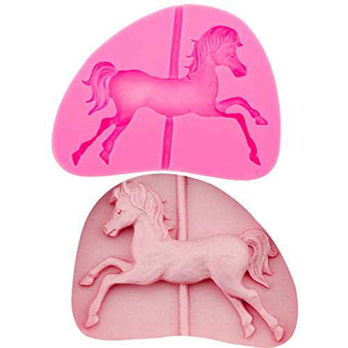 Carousel Horse Shape Silicone Cake Molds Bakeware 3D Silicone Moulds for Chocolate Clay Fondant Cake Tools Decorating