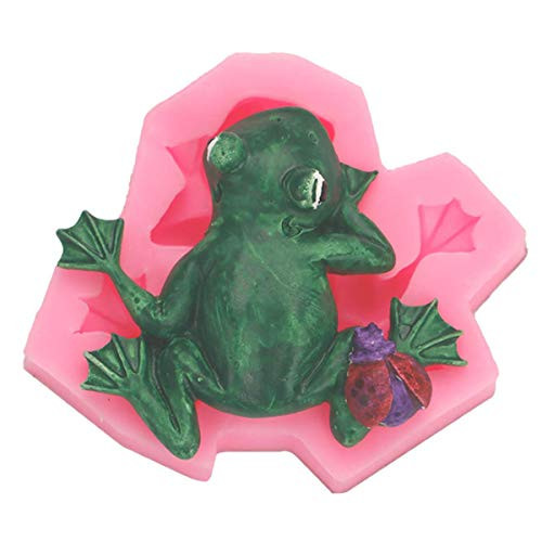 3D Frog Silicone Molds for Fondant Chocolate Candy Gum Paste Polymer Clay Resin Kitchen Baking Sugar Craft Cake Cupcake Decorating Tools Mini Soap Wax Crayon Melt Mould