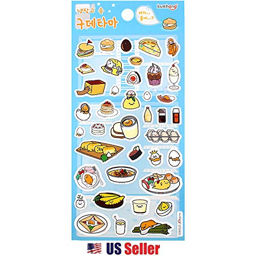 Gudetama Sanrio Lazy Egg Deco Food Stickers in The Refrigerator