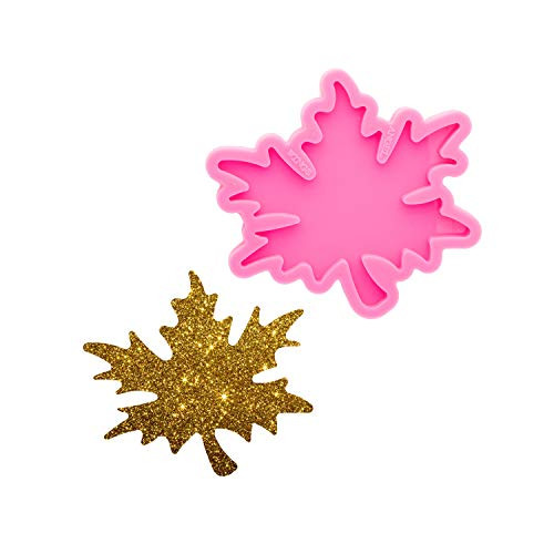 Super Glossy Maple Leaf Silicone Resin Coaster Molds Silicone Molds Agate Coaster Molds Coaster Cup Pad Silicone Mold Epoxy Resin Molds for Making CoastersCups Mats Home Decor