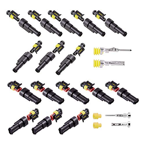 Car Waterproof Wire Connector Plug - Auto Electrical Wire Connectors AWG Terminal 16 Pack