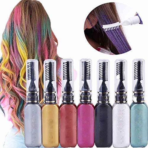 Edanta Temporary Hair Mascara Disposable Washable Hair Color Chalk Temporary DIY Hair Dye for Girls Birthday Christmas Party Cosplay Pack Of 1 Wine Red 9
