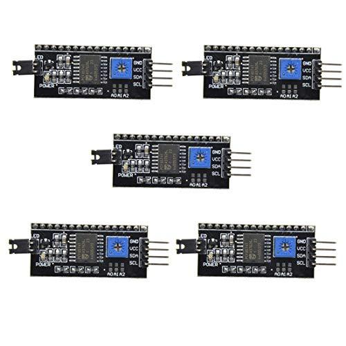Hailege 5pcs 5V 2004 1602 LCD Display IIC I2C Adapter IIC Serial Interface Adapter for Arduino Robort Parts