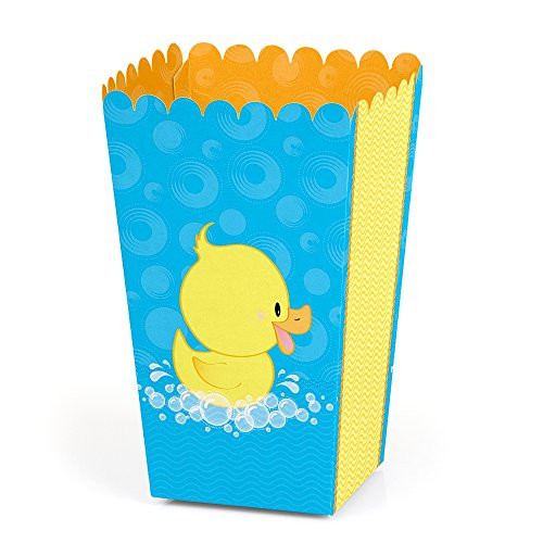 Big Dot of Happiness Ducky Duck - Baby Shower or Birthday Favor Popcorn Treat Boxes - Set of 12 Big Dot of Happiness Ducky Duck - Baby Shower or Birthday Favor Popcorn Treat Boxes - Set of 12