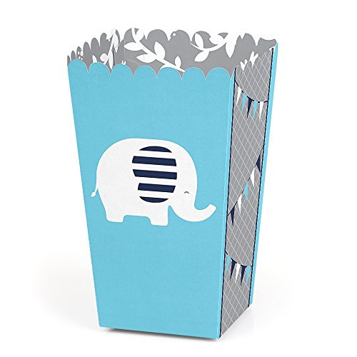 Big Dot of Happiness Blue Elephant - Boy Baby Shower or Birthday Party Favor Popcorn Treat Boxes - Set of 12 Big Dot of Happiness Blue Elephant - Boy Baby Shower or Birthday Party Favor Popcorn Treat Boxes - Set of 12