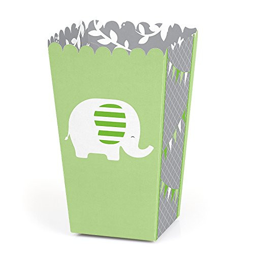Big Dot of Happiness Green Elephant - Baby Shower or Birthday Party Favor Popcorn Treat Boxes - Set of 12 Big Dot of Happiness Green Elephant - Baby Shower or Birthday Party Favor Popcorn Treat Boxes - Set of 12