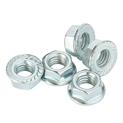 716-14 Serrated Flange Hex Lock Nuts Flanged Locknuts Zinc Plated 10 PCS
