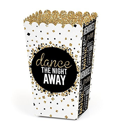 Big Dot of Happiness Prom - Prom Night Party Favor Popcorn Treat Boxes - Set of 12