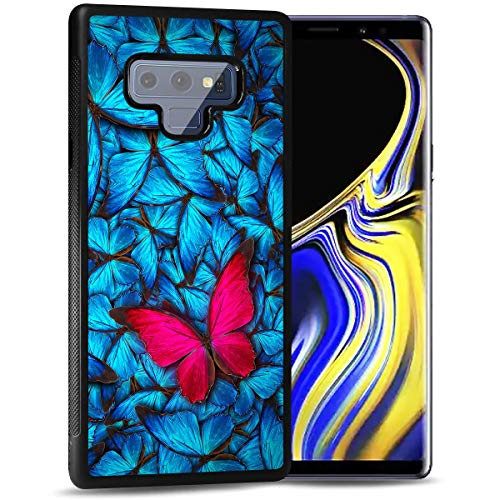 for Samsung Note 9 Galaxy Note 9 Durable Protective Soft Back Case Phone Cover NiceTEK HOT12155 Blue Red Butterfly 12155