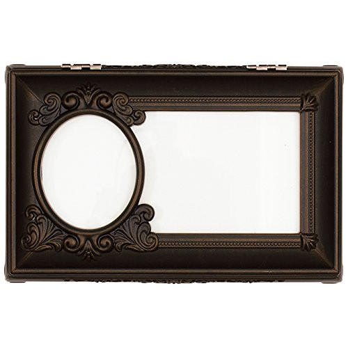 Carson Home Accents PhotoBox Music Box Playing Jesus Loves Me, Antique Black