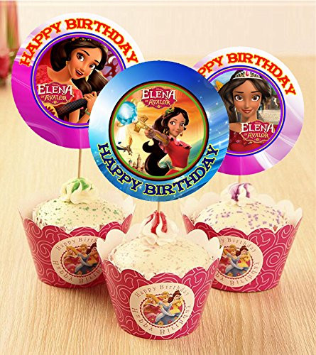 12 Elena of Avalor Birthday Inspired Party Picks, Cupcake Picks, Cupcake Toppers #1