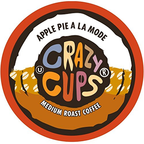 Crazy Cups Flavored Coffee, for the Keurig K Cups 2.0 Brewers, Apple A La Mode, 22 Count