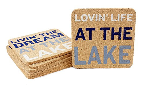 DEI Lake Life Cork Coaster Set of 6