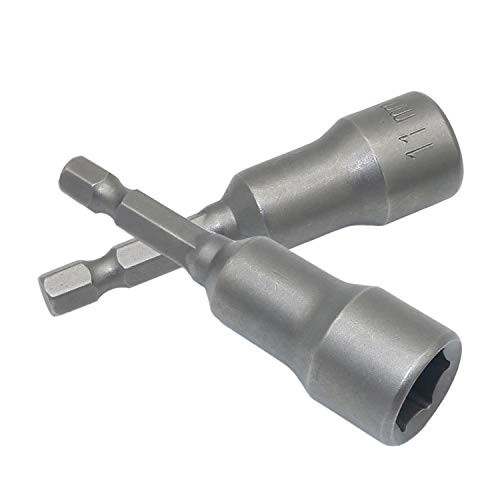 Hex Shank Magnetic Nut Driver Power Screw Drill Bits Socket Wrench Tools 2Pcs 11mm