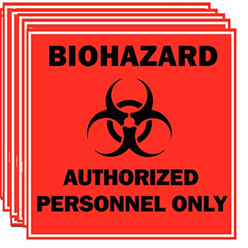 Biohazard Stickers Signs - Hazardous Materials Warning Label Stickers Decals Waterproof for Labs Hospitals and Industrial Use 4 X 4 - 20 pcs Biohazard Stickers Signs - Hazardous Materials Warning Label Stickers Decals Waterproof for Labs Hospitals and Industrial Use 4 X 4 - 20 pcs