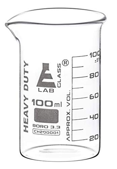 Heavy Duty Beaker 100ml 5mm Thick Uniform Walls Superior Durability And Chemical Resistance 4671