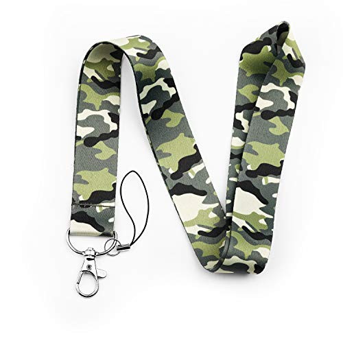 Camouflage Lanyard-Hook and Phone String-Keychains or ID Badge Holders LD-Camo
