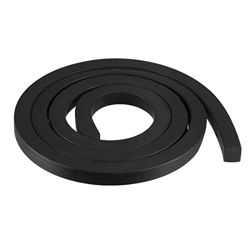 uxcell Solid Rectangle Rubber Seal Strip 10mm Wide 10mm Thick 1 Meter Long Black