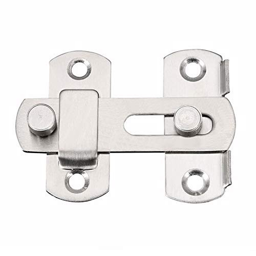 THJJSS Bar Latch for Doors Flip Latch Small Gate French Double Barn Door LockBird Cage Lock Screen Door Latch Sliding Barn Door LockStainless Steel Flip Latch Safety Bar Latch with Screws4 inch